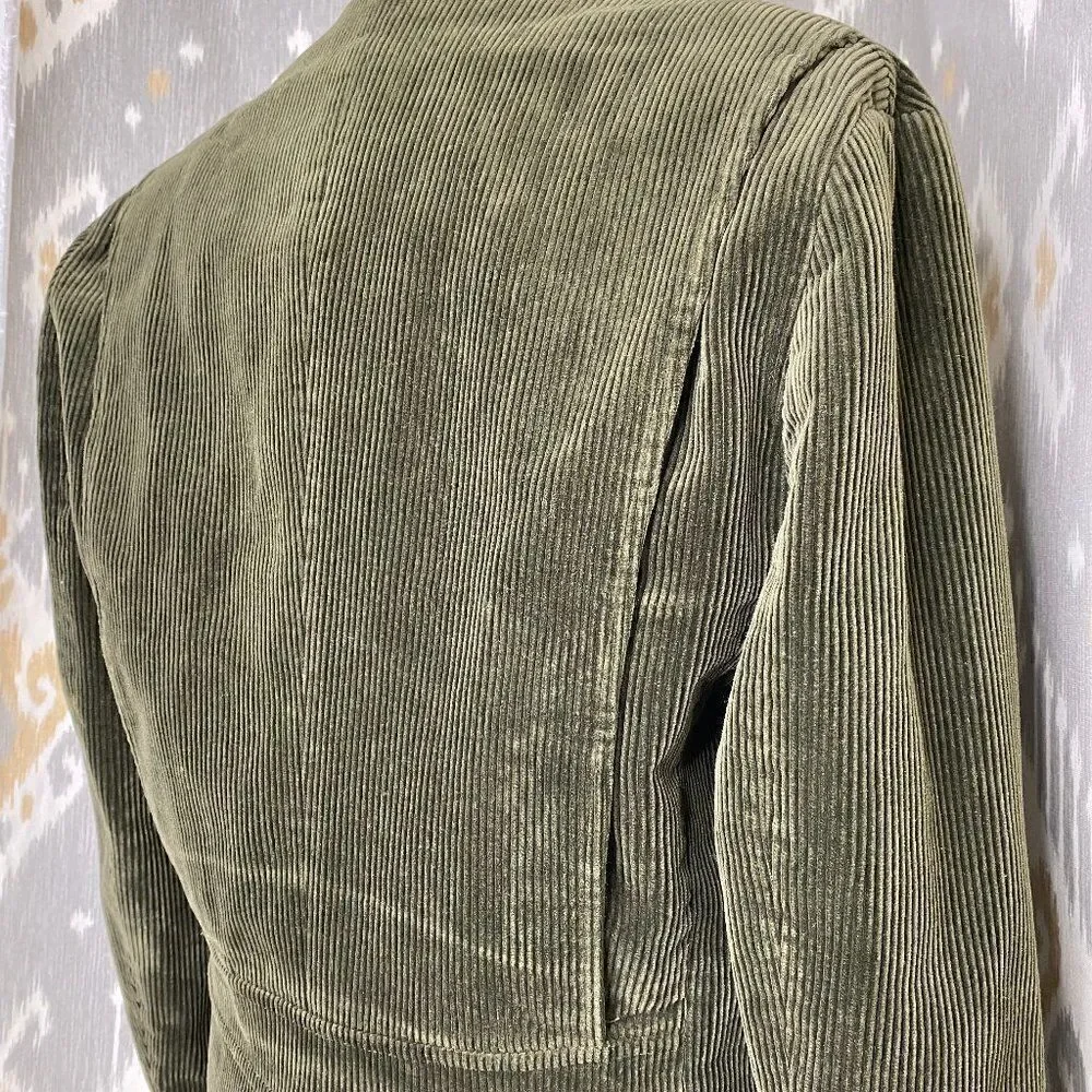 Polo Ralph Lauren Vintage Olive Green Cotton Corduroy Messenger Sport Coat